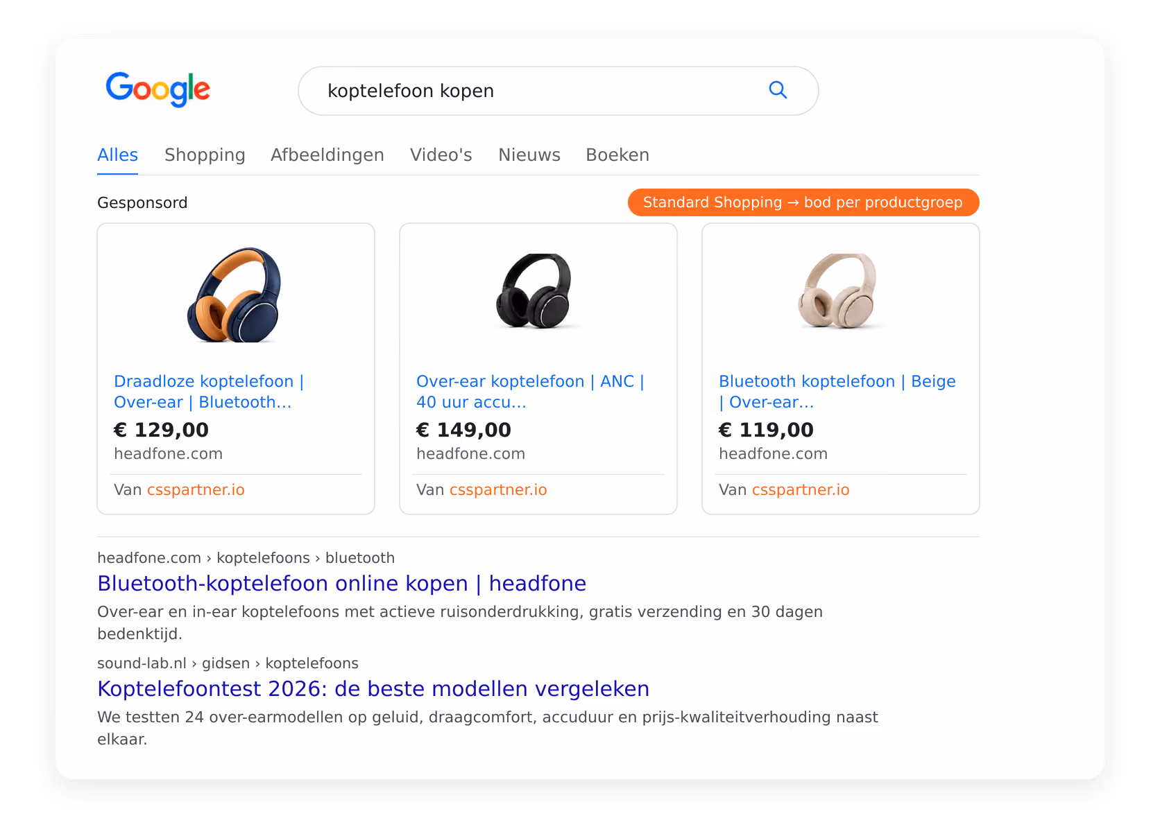 Wanneer Standard Shopping wint