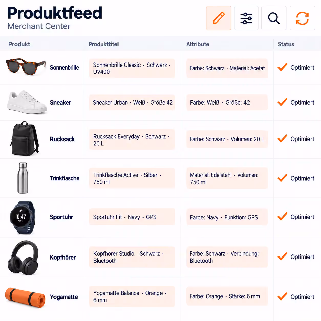 Mehr Produkte aus deinem Sortiment verkaufen.