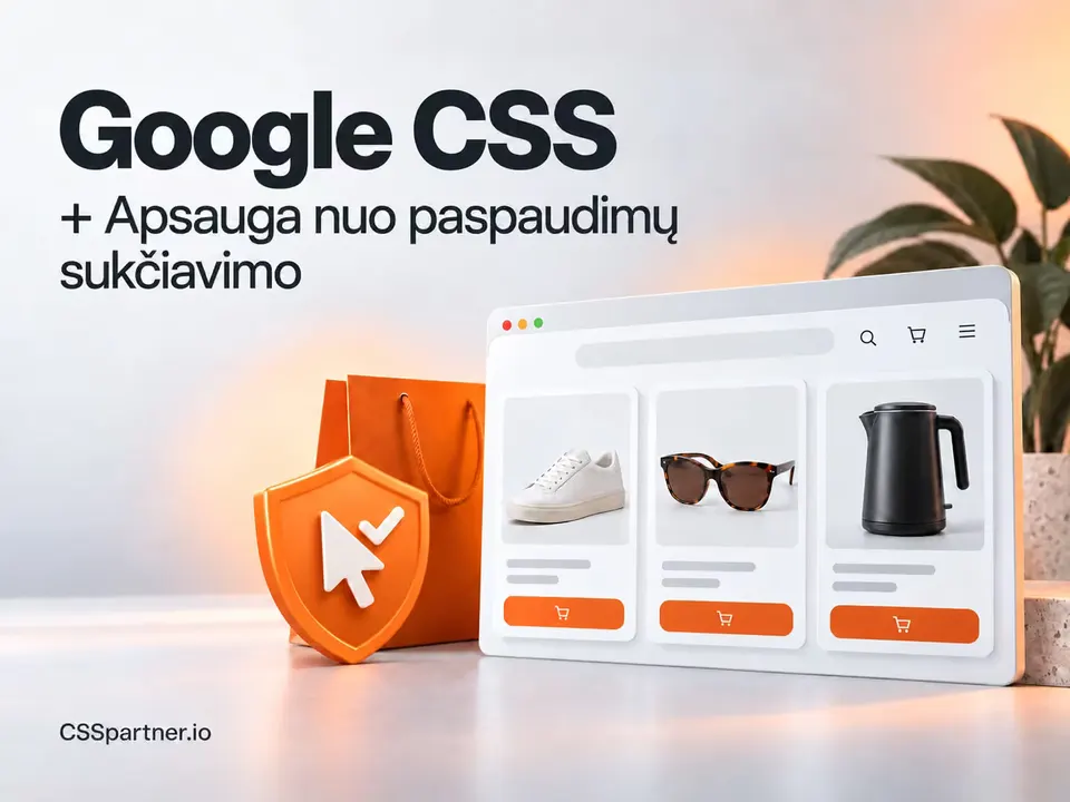 Google CSS + Apsauga nuo paspaudimų sukčiavimo