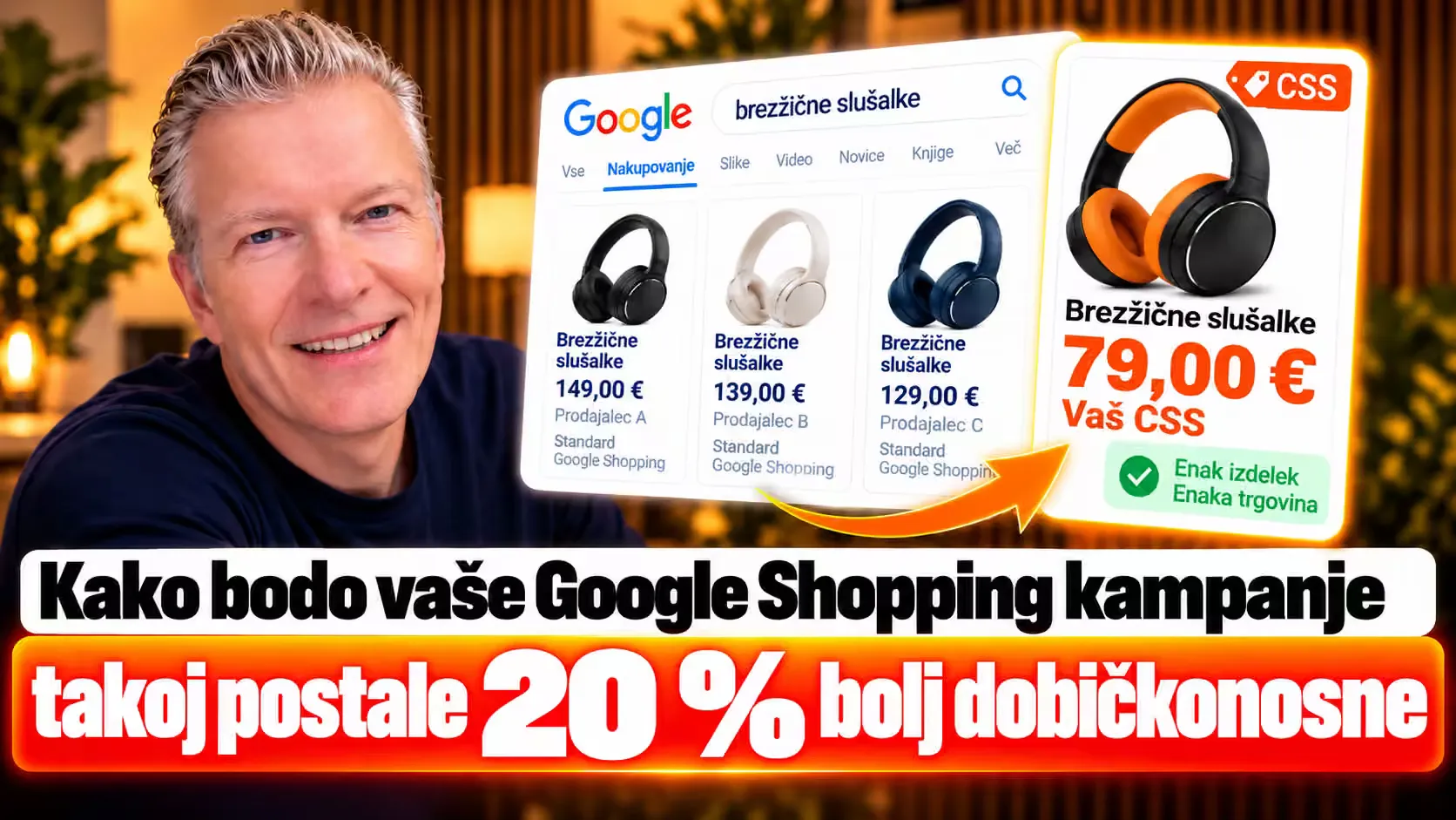 Spremeni 20 % Googlove marže v svojo prednost.